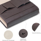PU Leather Sofa Armrest Organizer, Armchair Magazine Holders, Waterproof Remote Holder for Recliner Couch with 1 Large Pocket, 4 Small Pockets for Magazine, Remote, Phone, Ipad, Books (brown)
