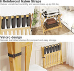 Luggage Rack for Guest Room, Wide Suitcase Stand with Storage Shelf, Folding Luggage Stand Holder for Bedroom Hotel, Bamboo Luggage Rack for Suitcases (Unassembled - 1 Pack Natural)