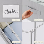 CYhom Under Bed Storage Bins Frame Storage Box Oxford Fabric Sturdy Underbed Container Foldable Stackable Large Capacity Clothes Organizer