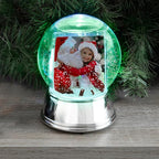 Neil Enterprises Inc. Large LED Light Up Photo Snow Globe w/Silver Base