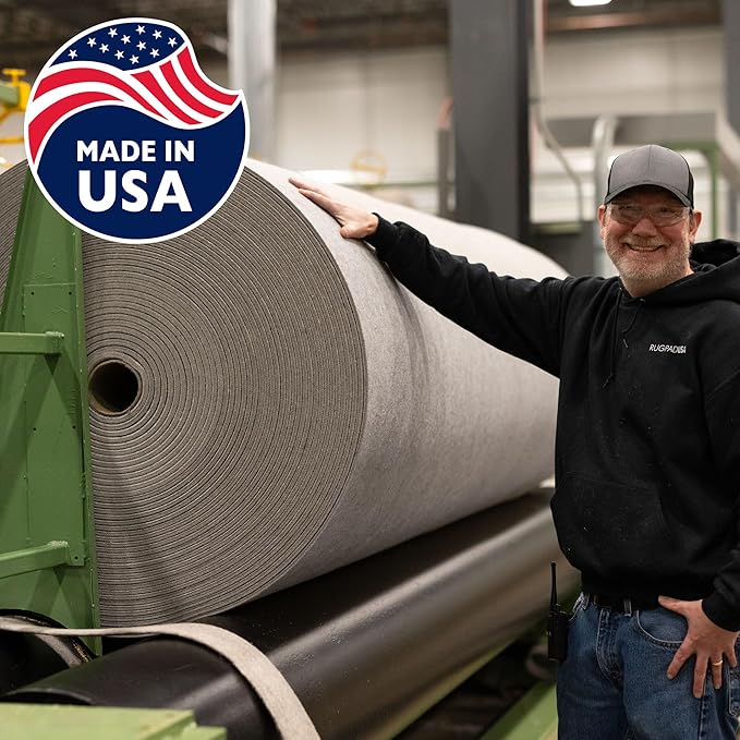 RUGPADUSA - Eco Plush - 12'x15' - 1/4" Thick - 100% Felt - Premium Cushioned Rug Pad - Available in 3 Thicknesses, Many Custom Sizes