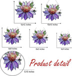 Purple Water Lily Flower Acrylic Suncatcher, Flower Suncatchers for Window Hangings, Stained Glass Effect Garden Decor, Gift for Mother's Day, Mom, Grandma, Wife, Women