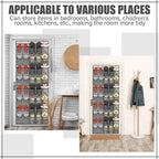 Windyun 40 Over The Door Shoe Organizer, Large Mesh Pocket Hanging Shoe Rack Hanger Large Capacity Gray Behind The Door Storage Holder for Dorm College Closet Entryway Bedroom Utility Room Women Men