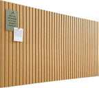 Large Cork Board for Office, 8 Pack Felt Wall Tiles with Slat Wall Paneling and Safe Removable Adhesive Tabs, Felt Bulletin Board Pin Board Cork Boards for Walls - Mustard