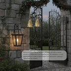 Rustic Iron Wall Accent – Set of 2 - Handmade Metal Hanging Décor with Rope - 3D Christmas Tree & Brass Hanging Bell for Indoor & Outdoor Walls (4" & 3")