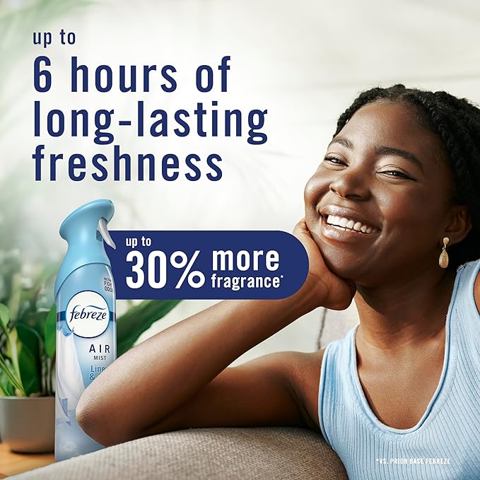 Febreze Air Mist, Air Freshener Spray, Odor Fighting Room Spray, Deodorizer for Home Bathroom Kitchen Office Apartment Dorm Room Classroom, Kitchen Base Mix, 8.1oz, 3ct