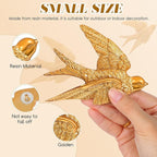 UKCOCO 3pcs Resin Swallow Wall Sculpture: Swallow Decorations Indoor Wall Art Crafts Living Room Bedroom Garden Decor, 4. 72x3. 54x0. 59in