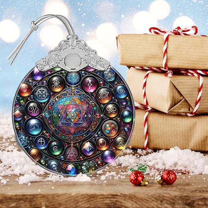 Alchemy Stained Glass Hanging Ornament - Christmas Tree Decoration Idea
