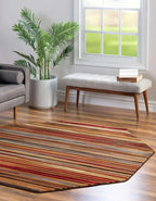 Unique Loom Barista Collection Area Rug - Icatu (7' 1" Octagon, Beige/Brown)