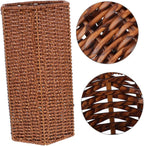 VOSAREA Indoor Umbrella Stand with Rattan Weave Design Plastic Holder for Entryway Cafes Hotels Efficient Umbrella Storage Organizer for Canes and Walking Sticks