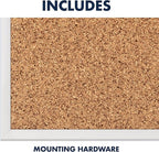 Quartet Cork Board, Bulletin Board, 3' x 2' Corkboard, Aluminum Frame (2303)