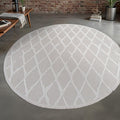 Modern Indoor Rug Diamond 6 Round Area Rugs for Living Room Luxury Kitchen Bedroom Durable Soft Geometric Durable Low and High Pile Stain Resistant Non Shedding Area Carpet 6 Round