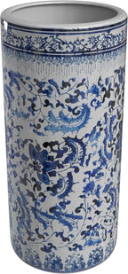 Red Lantern 18" Umbrella Stand - Blue and White Floral