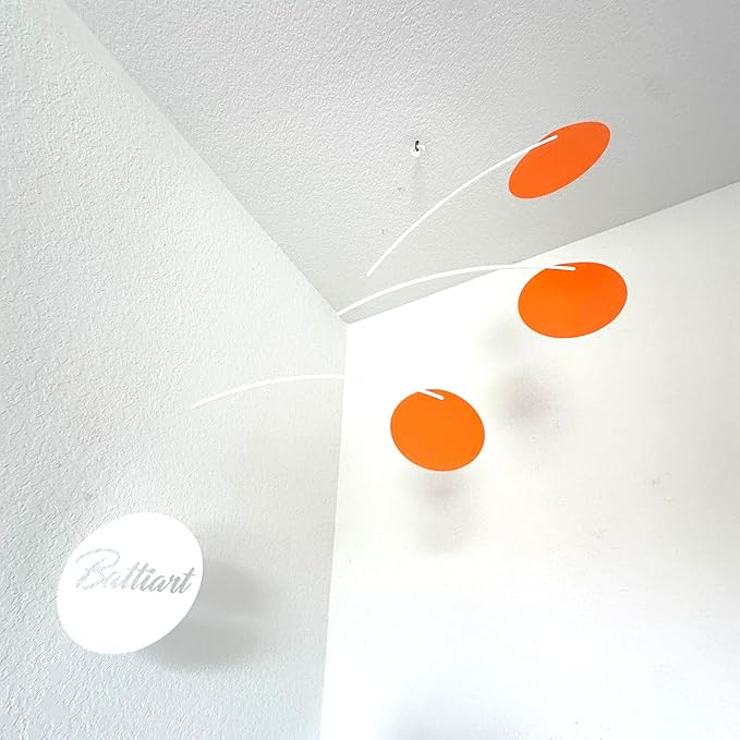 Solar Trio Hanging Mobile – Modern Kinetic Art, Minimalist Ceiling Decor