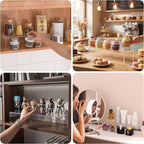 Acrylic Shelf Riser 15x4.7x3 pack of 2, Desktop Rectangular Acrylic Tray Pedestal Stand for Home Décor, Figures, Manga or Other Collectibles, 15x4.7x3 Inch