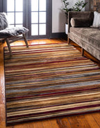 Unique Loom Barista Collection Area Rug - Icatu (8' x 10' Rectangle Beige/Brown)