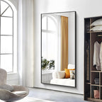 BONEWEI Bathroom Mirror,72x36 inch Bathroom Mirrors for Over Sink,Large Wall Mirror for Bathroom Wall Mounted Rectangle Mirrors,Black Vanity Mirror for Living Room,Bedroom Entryway,Horizontal/Vertical