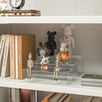 Sezanrpt Square Acrylic Display Risers 3pcs, Clear Showcase Shelves for Collectibles, Funko Pop Figures, Perfumes, Cupcake, Candy Dessert - 3''x4''x5''