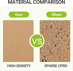 AKTOP Cork Board Bulletin Board 12x12, 1/2" Thick Cork Board Tiles 9 Pack, Small Square Pin Board for Wall, Self Adhesive Corkboards with 120 Push Pin Wood Clips for School, Home & Office