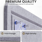 Large Bulletin Board, 48 X 35 Inches Felt Cork Board with 40 Pushpins, Foldable Felt Notice Pin Board Photo Display Board with Self-Adhesive Tape for Office Home School (Light Gray, 48x35 inch)