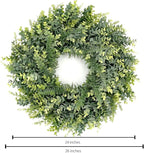 26 Inch Large All Season Eucalyptus Wreath for Front Door, Artificial Greenery Indoor/Outdoor Wreath, Farmhouse Home Decor for Spring Summer (Sage Green)