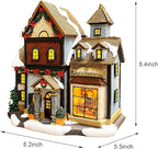 MOMENTS IN TIME Christmas Village Building, Bed and Breakfast with LED Lights - Battery Operated (not Included) (8.5" H x 8.3" W x 5.5" D)