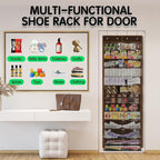 Over The Door Shoe Organizer with 12 Large Breathable Pockets - Durable Hanging Storage for the Entire Family's Shoes (Espresso)