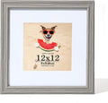 12x12 Picture Frame, Grey Woodgrain 12 x 12 Picture Frames Matted to 8 x 8,Square 12 x 12 Frame with Real Glass,Rustic Wooden 12x12 Photo Frame Wall for Home Decor Gifts
