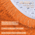 OLANLY 6x9 Machine Washable Large Area Rugs for Living Room, Bedroom, Soft Fluffy Shaggy Bedside Rug, Indoor Floor Carpet for Kids Girls and Boys, Dorms, Nursery, Home Decor Aesthetic, Orange