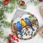 Christmas Ornaments - Stained Glass Christmas Decor - Birds Ornaments for Christmas Tree - Christmas Tree Ornament - Bird Lover Gift - Gifts for Friends - Xmas Gift Ideas - Gift Exchange