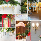 12pcs Crystal Icicle Christmas Tree Ornaments, Glass Beads Hanging Chandelier Pendants for Christmas Party Wedding Winter Decorations (Multicolor)