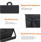 AKAYOK Bedside Caddy Hanging Bed Organizer Storage Bag Pocket with Power Strip Holder Multi-functional Organizer Caddy for Remotes Phone Glasses Magazines, Tablets, Accessories (7 pocket)