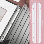 Framendino, 80 Pack 3 Hole Punched Magazine Holders for Ring Binder Organizer Insert Strips File Book Craft Paper