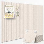 Large Cork Board for Wall 48" x 60" Oatmeal Bulletin Board with Safe Removable Adhesive Squares for Pictures Photos, Alternative CorkBoard Felt Pin Boards Tiles for Office Classroom Wall Decor-20 Pack