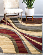Unique Loom Barista Collection Area Rug - Ngada (2' 2" x 3' 1" Rectangle, Beige/ Red)