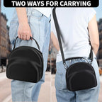 Hard baseball hat case, Hat Carrier Travel Case with Adjustable Shoulder Strap, Hat cap case for 3 Baseball Caps - Perfect for Traveling & At-Home Storage (Black)