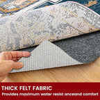 Waterproof Rug Pad, 5x7 ft Area Rug Non-Slip Carpet Pad, Non-Slip Rug Pads for All Floors and Finishes, Felt Pad for Hardwood Floors, Keeps Carpets in Place Soft and Safe