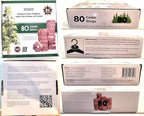 80 Cedar Rings for Clothes Storage - Stop Clothes Damage - 80 Fresh Cedar Rings