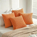 Fancy Homi 4 Packs Decorative Throw Pillow Covers for Living Room Couch Bed, Modern Farmhouse Boho Home Décor Accent Cushion Case, 14" x 14", Orange