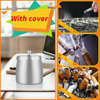 HARTAR Smokeless Ashtrays for Cigarettes Indoor, Ash Tray Sets for Outdoor Windproof Cute Home Large Funny Metal Outside Ashtray with Lid for Cigarettes Butt Can for Outside Patio, Large