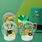 12 Set St. Patricks Day Glitter Snow Globe DIY Craft Kits, Clear Plastic Snow Globe Irish Party Crafts Kit for St. Patricks Day Party Favor Supplies Toddler Classroom Activities Gifts(St. Patricks)