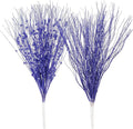 SLK 16-Pack Artificial Glitter Berry Stem Ornaments, Christmas Decorative Glittery Twigs, Picks, Branches for Tree, Wreath, Small Vase, Halloween Party (Royal Blue)