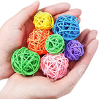 Patelai 36 Pcs Wicker Rattan Balls Decorative Balls for Vase Centerpiece Bowls Orbs Filler for Home Decor,4 Sizes(Multicolored,2.4'',2'',1.6'',1.2'')