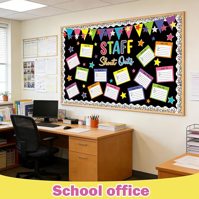 Employee Recognition Bulletin Board Decor - 20 Paper Cutouts Expressing Appreciation and Acknowledgment, Perfect for School, Classroom, and Office Wall Decor