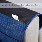 Sofa Armrest Organizer Non-Slip Arm Chair Hanging Caddy Remote Control Holder for Magazine, Phone, Books, Glasses(Navy,13in)