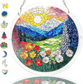 Acrylic Suncatcher Puzzle, 83 Pieces Unique Landscape Sun Catcher Puzzle Kit for Doors Garden and Window Hanging, DIY Suncatcher Kits for Adults, 7.4 in