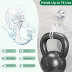 Antimbee 4 Pack Wreath Hangers for Front Door, Extra Large Suction Cup Hooks, Heavy Duty 1.9" Hooks for Easter Garland, No Tools, No Damage Wreath Holder for Glass Windows Shower, Hold Up to 18 Lbs