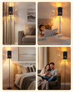 64.6" Floor Lamp, with Foot Switch, Standing Lamp with Sky Stars Design, Modern Freestanding Lamp (Bulb Not Included), for Living Room, Bedroom, Office, ETL Listed,Black Starry Sky AB07LD05