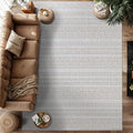 Modern Indoor Rug Stripe 8x10 Area Rugs for Living Room Luxury Kitchen Bedroom Durable Soft Geometric Durable Low and High Pile Stain Resistant Non Shedding Area Carpet 8x10