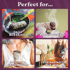 Gift Box of White Sage Smudge Sticks | California Sage Incense Sticks for Home Cleansing, Spiritual Smudging Rituals and Meditation | Sustainably Sourced 4 inch White Sage Bundle | Smudge Kit of 36
